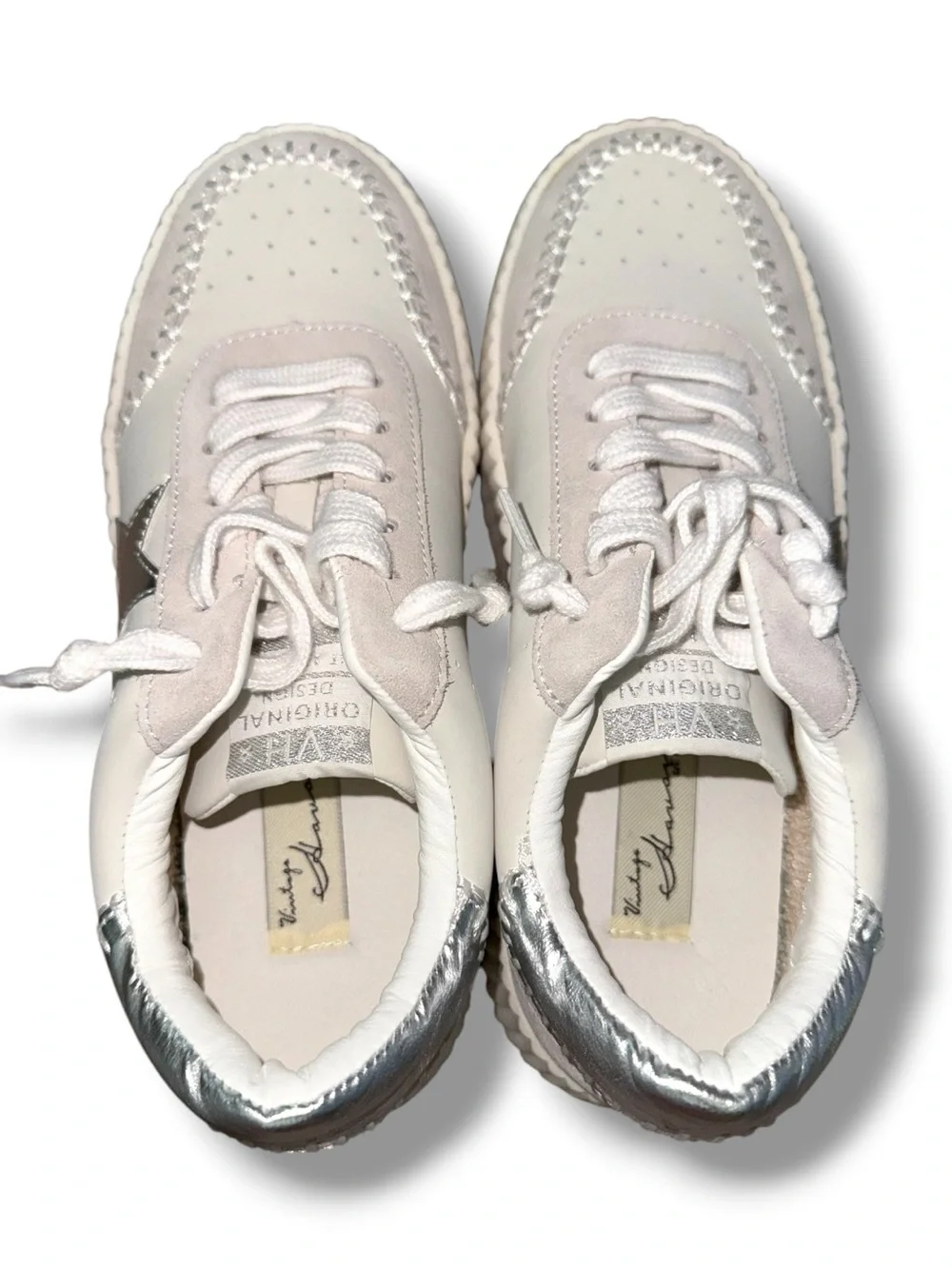 Vintage Havana Blaze 4 Star Platform Preppy-Pop Sneakers White Grey 8.5 NWOT